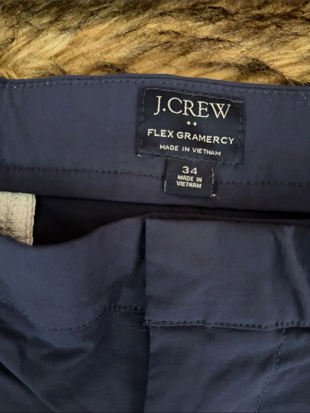 J. Crew Mens Flex Gramercy Shorts Navy Blue Size 34